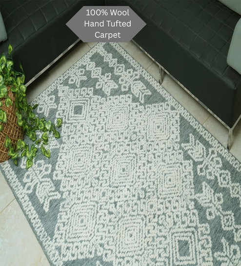 Beige Traditional Wool Hand Tufted Carpet-image-27
