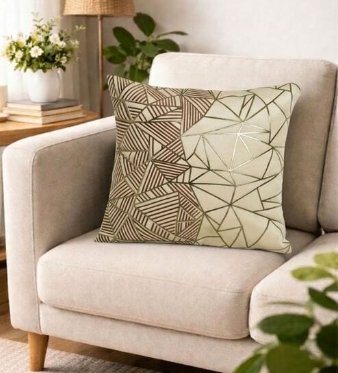 Beige Velvet 16 x 16 Inches Cushion Covers