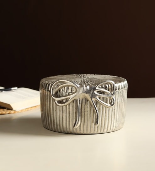 Bella Bow Silver Storage Box