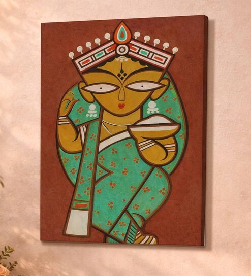 Bengal Folk Woman Stretched Canvas Painting