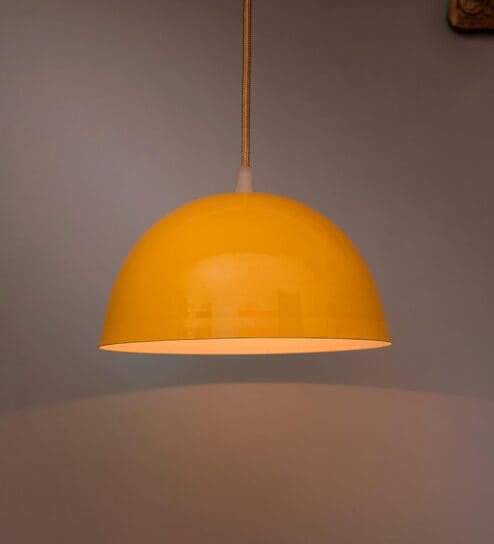 Bennett Yellow Metal Hanging Light