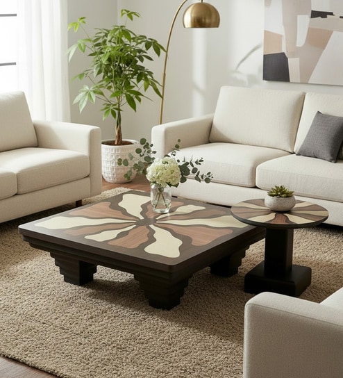 Bentley Metal Nesting Coffee Table Set in Black Finish (Set of 2)