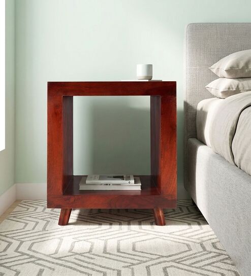 Berlin Bedside Table In Honey Finish