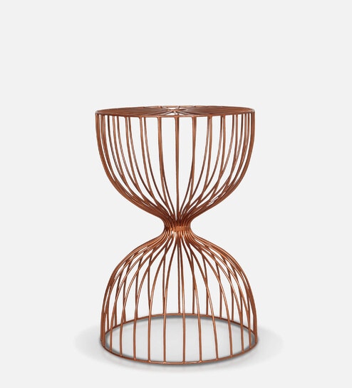 Berlin End Table in Rose Gold Finish