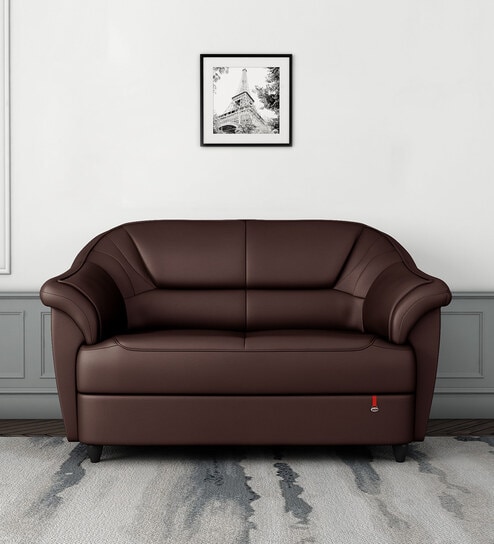 Berry-55001 Leatherette 2 Seater Sofas in Brown Colour