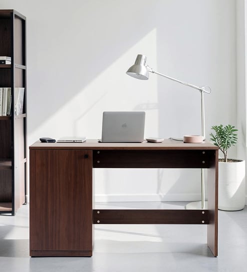Bert Study Table In Smoked Walnut Finish