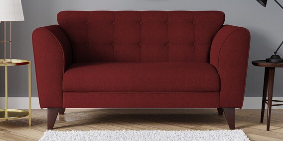 Buy Belem 2 Seater Sofa In Garnet Red Colour By Casacraft Online