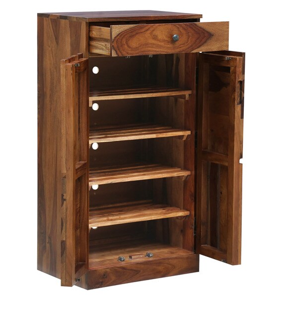 Buy Benton Solid Wood Shoe in Rustic Teak Finish by Woodsworth