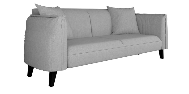 Buy Bexley Fabric 3 Seater Sofa In Grey Colour By Varanda Woods Online Modern 3 Seater Sofas 0758