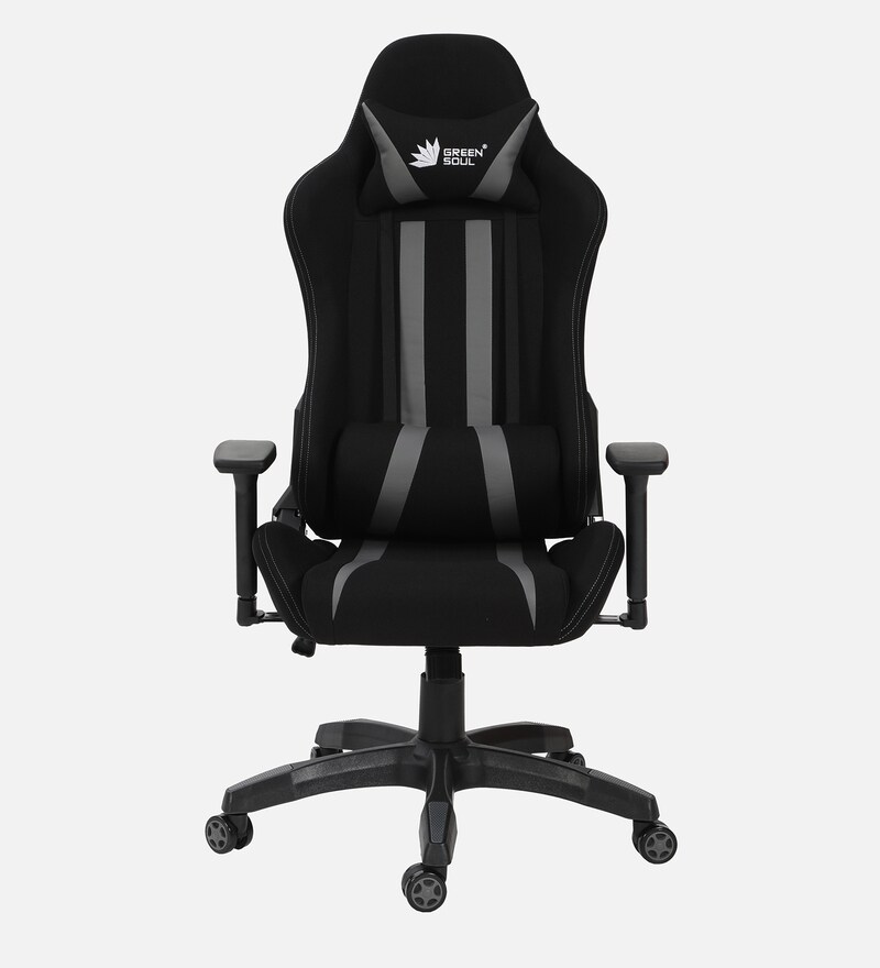 Buy Beast Fabric Gaming Chair in Black & Grey Colour by Green Soul