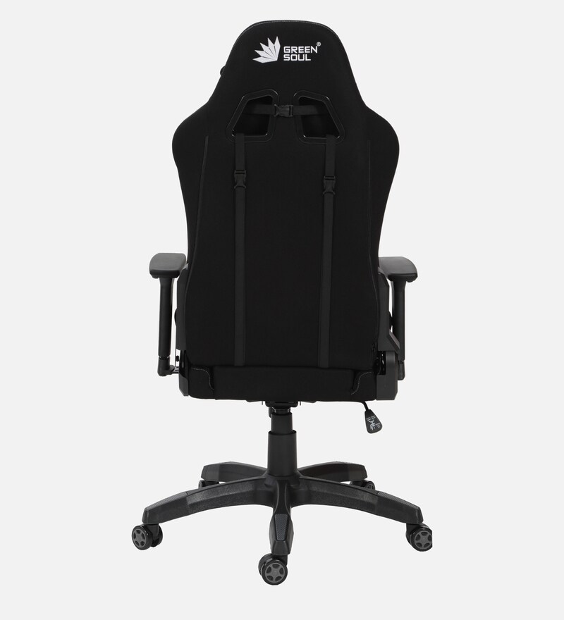 Buy Beast Fabric Gaming Chair in Black & Grey Colour by Green Soul Online Gaming Chairs