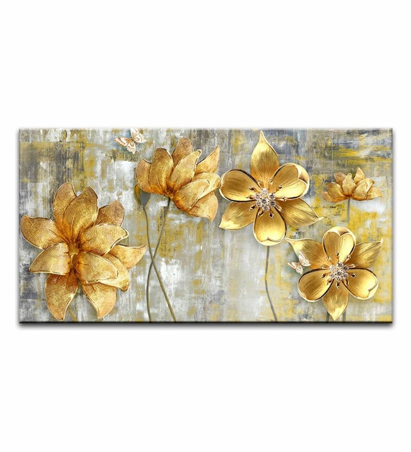 golden flower painting