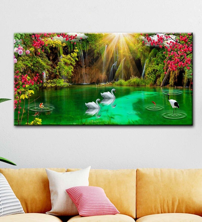 framed nature painting