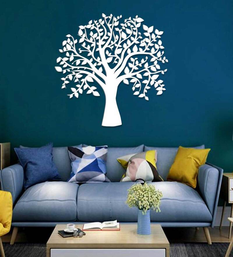 white tree wall art