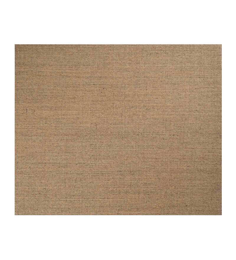 Buy Beige Sisal Solid 6 x 9 Feet Machine Made Carpet by The Neyth