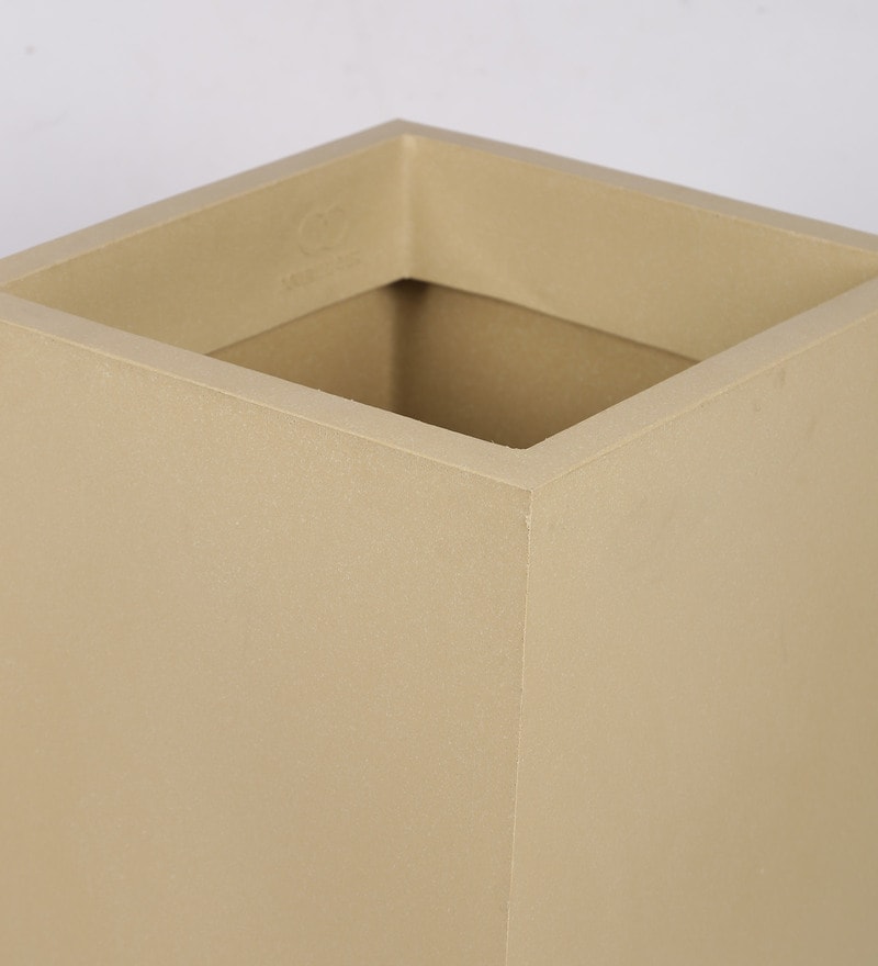 Buy Beige Polymer Square Shaped Large Planter By Yuccabe Italia Online ...