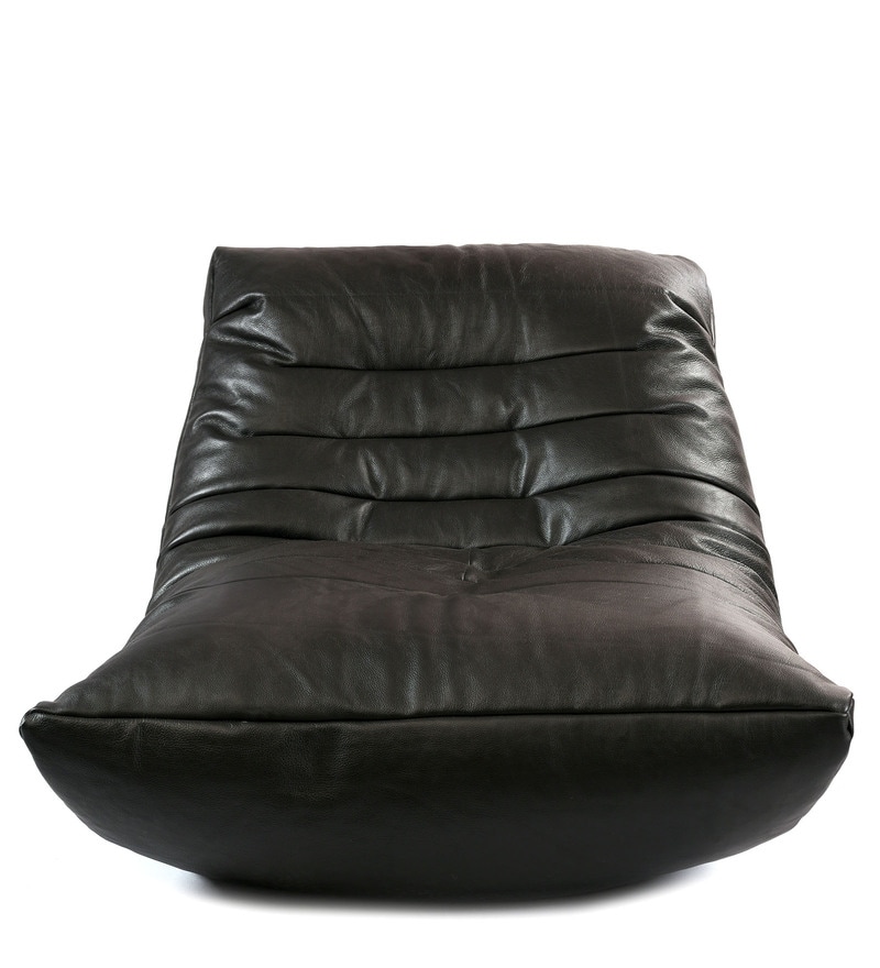 Buy Bellisimo XXXL Lounge Bean Bag With Beans In Black Colour by Couchette Online Bean Bags
