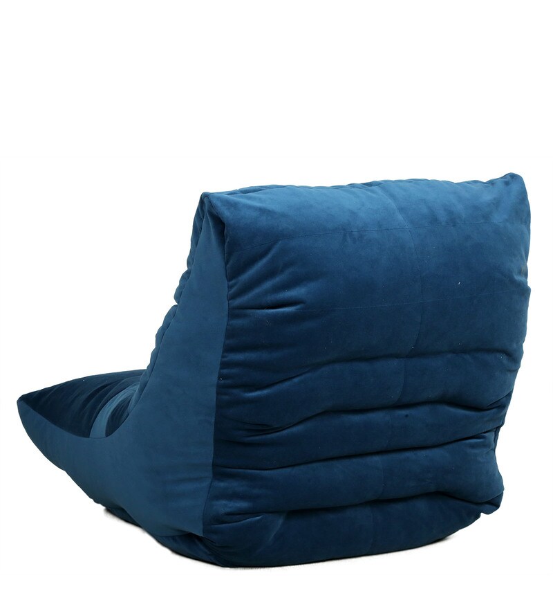 Buy Bellisimo XXXL Lounge Bean Bag With Beans In Blue Colour by