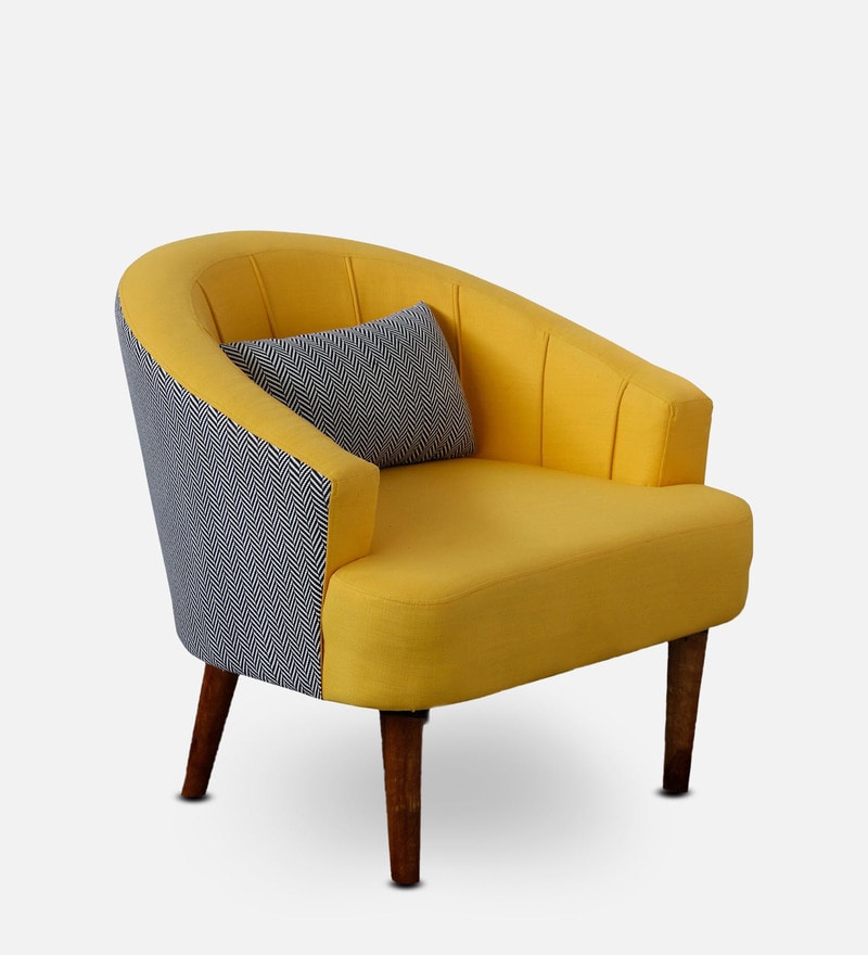 barrel chair yellow