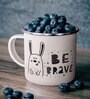 Be Brave Enamel Printed White 350ml Stainless Steel Coffee Mug