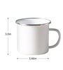 Be Brave Enamel Printed White 350ml Stainless Steel Coffee Mug