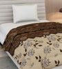 Beage and Brown Polyester Solid 105 GSM Single Bed Comforter