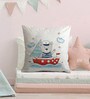 Canvas Cushion with Sailor Bear Print