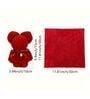 (1Pc) Assorted Teddy Bear Shaped Coral Fleece Soft Face Towel