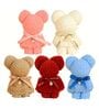 (1Pc) Assorted Teddy Bear Shaped Coral Fleece Soft Face Towel
