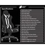 Beast Fabric Gaming Chair in Black & White Colour