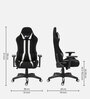 Beast Fabric Gaming Chair in Black & White Colour