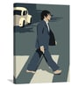 Beatles Sidewalk Multicolor Canvas Unframed People & Places Art Panel Set of 4