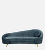 Beato Velvet Chaise Lounger in Light Teal Colour Beato Velvet Chaise Lounger in Light Teal Colour