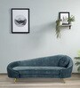 Beato Velvet Chaise Lounger in Light Teal Colour