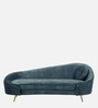 Beato Velvet Chaise Lounger in Light Teal Colour