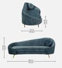 Beato Velvet Chaise Lounger in Light Teal Colour