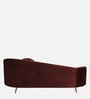 Beato Velvet Chaise Lounger in Wine Red Colour
