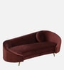Beato Velvet Chaise Lounger in Wine Red Colour