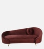 Beato Velvet Chaise Lounger in Wine Red Colour