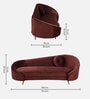 Beato Velvet Chaise Lounger in Wine Red Colour
