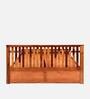 Beatrice Sheesham Wood Queen Size Bed in Honey Finish with Box Storage