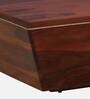Belgrade Sheesham Wood Coffee Table Inlay In Honey Oak Finish With Brass Inlay