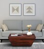 Belgrade Sheesham Wood Coffee Table Inlay In Honey Oak Finish With Brass Inlay