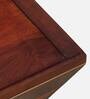 Belgrade Sheesham Wood Coffee Table Inlay In Honey Oak Finish With Brass Inlay