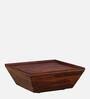 Belgrade Sheesham Wood Coffee Table Inlay In Honey Oak Finish With Brass Inlay