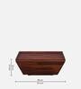 Belgrade Sheesham Wood Coffee Table Inlay In Honey Oak Finish With Brass Inlay