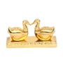 Beautifu Swan Metal Haldi Kumkum Box (Gold)