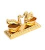 Beautifu Swan Metal Haldi Kumkum Box (Gold)