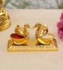 Beautifu Swan Metal Haldi Kumkum Box (Gold)