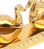 Beautifu Swan Metal Haldi Kumkum Box (Gold)